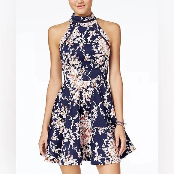 Dresses | Juniors Printed Mockneck Crochettrim Fit Flare Dress | Poshmark Dresses | Juniors Printed Mockneck Crochettrim Fit Flare Dress | Poshmark
